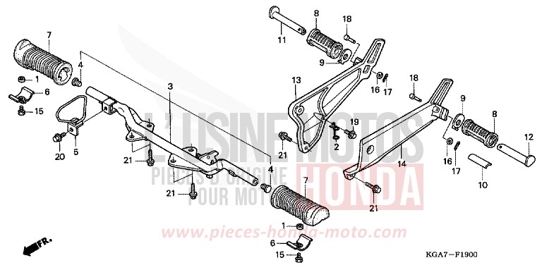 STUFE von CG125 TITAN ES FORCE SILVER METALLIC (NH411) von 2004